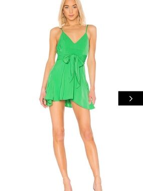 superdown Alessandra Green Tie-Front Mini Dress sz S